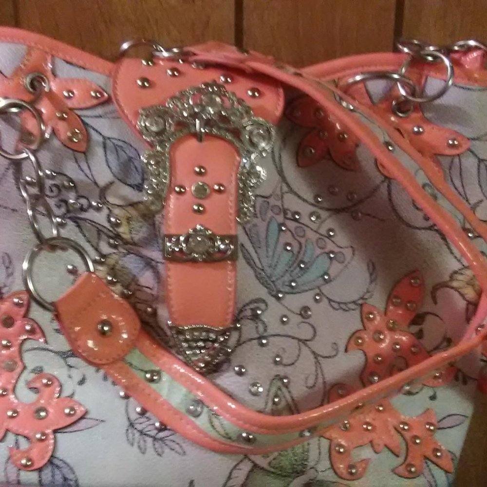 Pink Leather Crossbody Bag